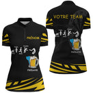 Maillot Fléchettes Personnalisé – Style Vendredi & Bière - Polo Zippé Femme