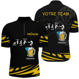 Maillot Fléchettes Personnalisé – Style Vendredi & Bière - Polo Zippé Homme