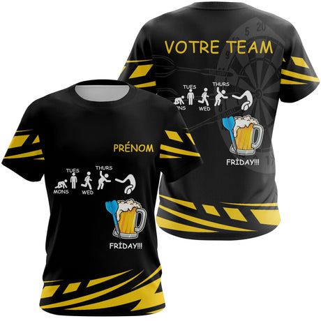 Maillot Fléchettes Personnalisé – Style Vendredi & Bière - T-Shirt Femme