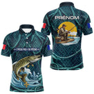 Maillot J'peux Pas J'ai Pêche Personnalisé - Brochet Bleu - Polo Homme