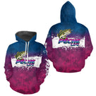Maillot Pêche Bass Bleu Violet - Homme Personnalisé - Hoodie Homme