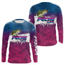 Maillot Pêche Bass Bleu Violet - Homme Personnalisé - Long Sleeves Homme