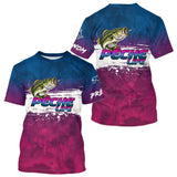 Maillot Pêche Bass Bleu Violet - Homme Personnalisé - T-Shirt Homme
