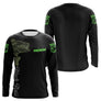 Maillot Pêche Black Bass Vert Fluo Homme Personnalisé - Long Sleeves Shirt