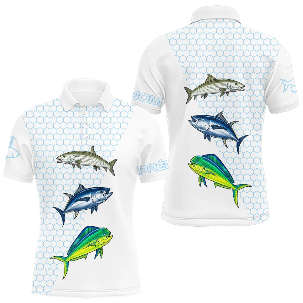 Maillot Pêche Blanc Anti-UV - Personnalisé Cadeau Homme - Polo Homme