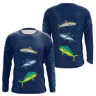 Maillot Pêche Bleu Marine Anti-UV - Personnalisé Cadeau Homme - Long Sleeves Homme