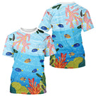Maillot Pêche Bleu Récif Corail Personnalisé - Homme Femme - T-Shirt Homme