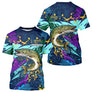 Maillot Pêche Brochet - Camo Violet & Bleu Personnalisé - T-Shirt Homme