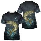 Maillot Pêche Brochet Personnalisé - Gris Dark - T-Shirt Homme