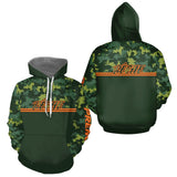 Maillot Pêche Camouflage Personnalisé - Vert & Orange Homme - Hoodie Homme