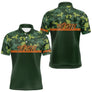 Maillot Pêche Camouflage Personnalisé - Vert & Orange Homme - Polo Homme