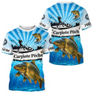 Maillot Pêche Carpe Bleu Manches Longues - Sportif Homme - T-Shirt Homme