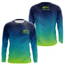 Maillot Pêche En Mer Personnalisé - Bleu Vert Homme - Long Sleeves Homme