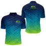 Maillot Pêche En Mer Personnalisé - Bleu Vert Homme - Polo Zippé Homme