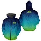 Maillot Pêche En Mer Personnalisé - Bleu Vert Homme - Zippé Homme