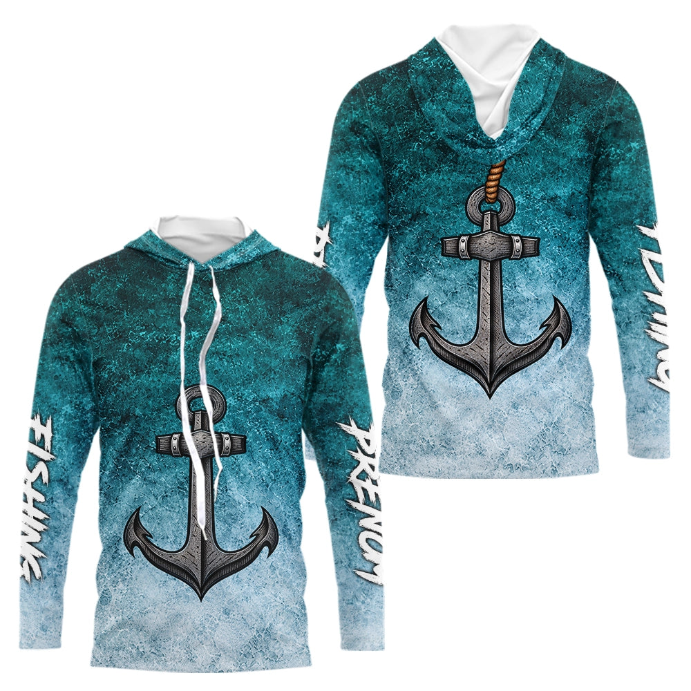 Maillot Pêche Homme Ancre - Marine Bleu Canard Personnalisé - Sweat Homme