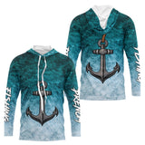 Maillot Pêche Homme Ancre - Marine Bleu Canard Personnalisé - Sweat Homme