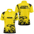 Maillot Pêche Jaune & Noir - Brochet Personnalisé Homme - Polo Homme