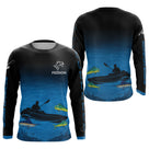 Maillot Pêche Kayak Homme - Bleu & Noir Personnalisé - Long Sleeves Homme