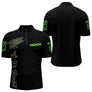 Maillot Pêche Le Brochets Vert Fluo Homme Personnalisé - Polo Zippe Homme