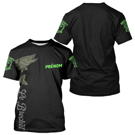 Maillot Pêche Le Brochets Vert Fluo Homme Personnalisé - T-Shirt Homme
