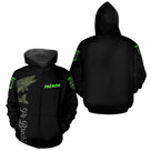 Maillot Pêche Le Brochets Vert Fluo Homme Personnalisé - Zippe Hoodie Homme