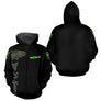 Maillot Pêche Le Saumon Vert Fluo Homme Personnalisé - Zippé Hoodie Homme