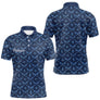 Maillot Pêche Mer Bleu Azur - Motif Filet Personnalisé - Polo Homme