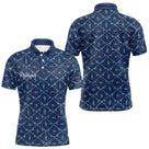 Maillot Pêche Mer Bleu Azur - Motif Filet Personnalisé - Polo Homme