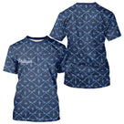 Maillot Pêche Mer Bleu Azur - Motif Filet Personnalisé - T-Shirt Homme