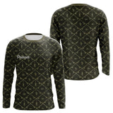 Maillot Pêche Mer Vert Azur - Motif Filet Personnalisé - Homme Long Hoodie 