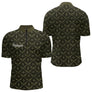 Maillot Pêche Mer Vert Azur - Motif Filet Personnalisé - Homme Polo Zippé