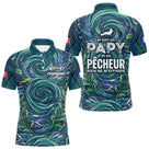 Maillot Pêche Personnalisé Bleu - Papy Pêcheur Passionnés - Polo Homme