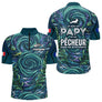 Maillot Pêche Personnalisé Bleu - Papy Pêcheur Passionnés - Polo Zippé Homme