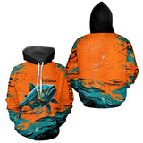 Maillot Pêche Personnalisé Orange Bleu - Club Homme - Hoodie Homme