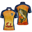 Maillot Pêche Technique & Personnalisé – Bass & Coucher de Soleil - Polo Homme