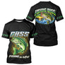 Maillot Pêcheur Black Bass - Noir Et Vert Personnalisé - T-Shirt Homme