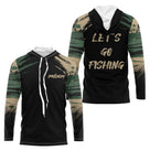 Maillot Pêcheur Camouflage Kaki - Homme Personnalisé - Long Sleeves Hoodie Homme