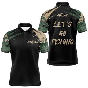 Maillot Pêcheur Camouflage Kaki - Homme Personnalisé - Polo Homme