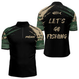 Maillot Pêcheur Camouflage Kaki - Homme Personnalisé - Polo Zippé Homme