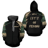 Maillot Pêcheur Camouflage Kaki - Homme Personnalisé - Zippé Hoodie Homme