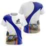Maillot Pétanque Club & Prénom - Personnalisé Drapeau Français - T-Shirt Femme