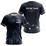Maillot Pétanque Galaxie - Personnalisé Équipe Bleu - T-Shirt Femme