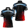 Maillot Pétanque Personnalisé Prénom - Style Noir Bleu Rouge - Polo Homme