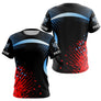 Maillot Pétanque Personnalisé Prénom - Style Noir Bleu Rouge - T-Shirt Femme