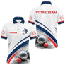 Maillot Pétanque Personnalisé – Style Bleu Élégance Boulodrome - Polo Homme