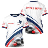 Maillot Pétanque Personnalisé – Style Bleu Élégance Boulodrome - T-Shirt Homme