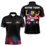 Maillot Pétanque Personnalisé Équipe - Style Noir & Couleur - Polo Homme