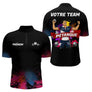 Maillot Pétanque Personnalisé Équipe - Style Noir & Couleur - Polo Zippé Homme