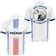 Maillot Pétanque Prénom Blanc - Joueur Club Tricolore - Polo Homme